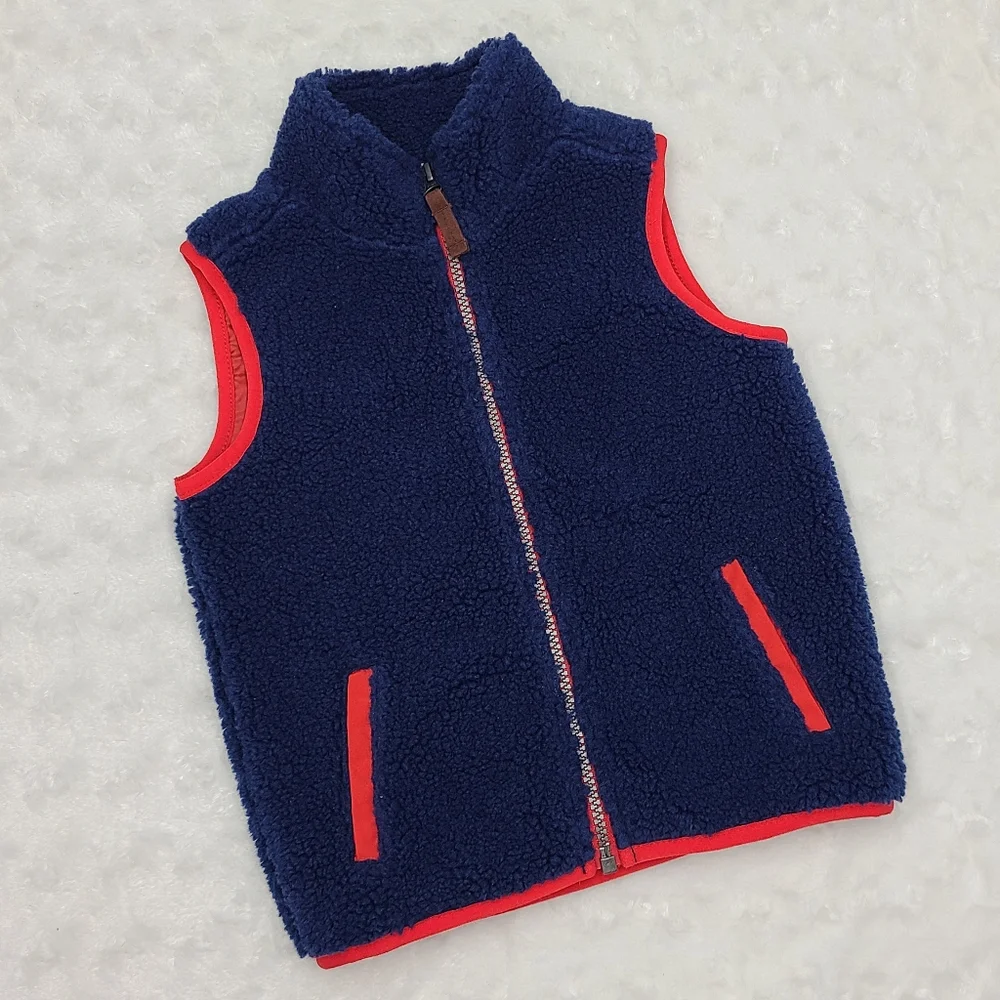 Carter's boys' navy sherpa vest size 3T